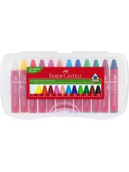 Faber-Castell Wachsmalkreiden 12er JUMBO in Kunststoffbox