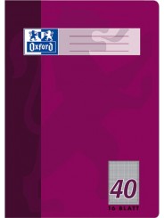 Oxford Schulheft A4 · Lineatur 40 (kariert 5 mm mit Rahmen) · 90 g/m² ·16 Blatt