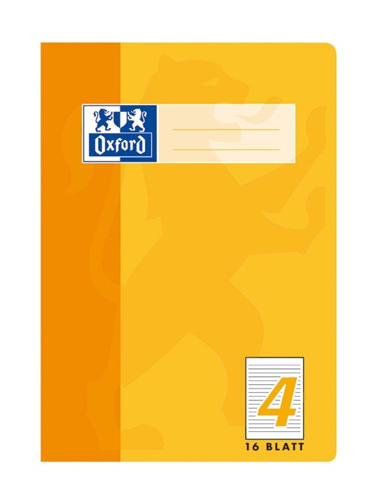 Oxford Schulheft A5 · Lineatur 4 (liniert 9mm) · 90 g/m² · 16 Blatt