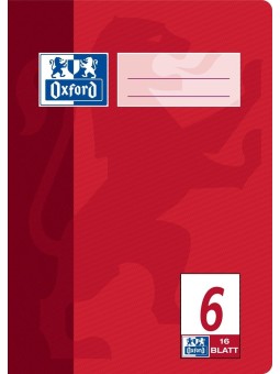 Oxford Schulheft A5 · Lineatur 6 (blanko) · 80 g/m² · 16 Blatt
