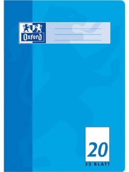 Oxford Doppelheft A4 · Lineatur 20 (blanko) · 90 g/m² · 32 Blatt