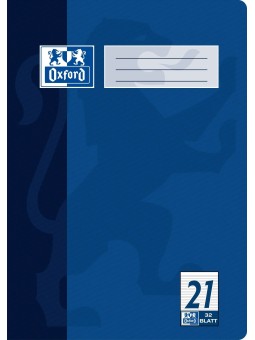 Oxford Doppelheft A4 · Lineatur 21 (liniert) · 90 g/m² · 32 Blatt