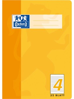 Oxford Doppelheft A5 · Lineatur 4 (liniert · 9mm) · 90 g/m² · 32 Blatt