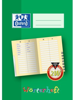 Oxford Wörterheft A5 · Lineatur 2W (2. Schuljahr) · 90g/m² · 28 Blatt