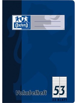 Oxford Vokabelheft A4 · Lineatur 53 (2 Spalten) · 90 g/m² · 32 Blatt