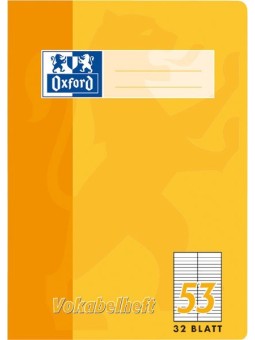 Oxford Vokabelheft A4 · Lineatur 53 (2 Spalten) · 90 g/m² · 32 Blatt