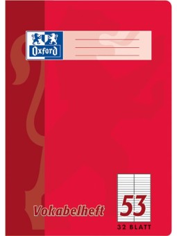 Oxford Vokabelheft A4 · Lineatur 53 (2 Spalten) · 90 g/m² · 32 Blatt