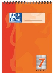 Oxford Schulblock A5 · mit Kopfspirale · Lineatur 7 · 90 g/m² · 40 Blatt