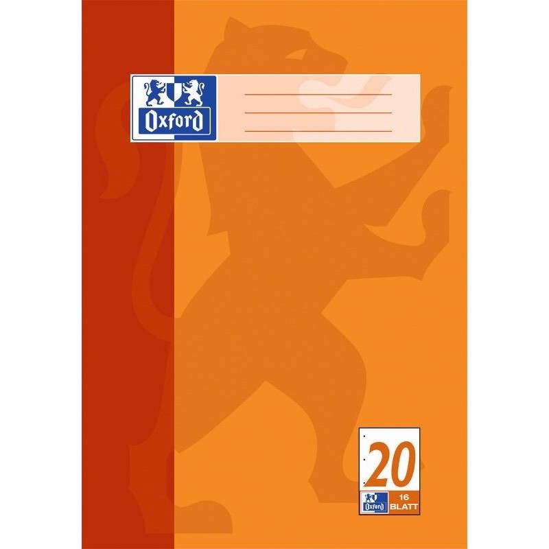 Oxford Schulblock A4 · Lineatur 20 (blanko) · 90 g/m² · 50 Blatt
