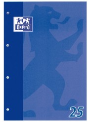 Oxford Schulblock A4 · Lineatur 25 liniert mit Rand · 90 g/m² · 50 Blatt