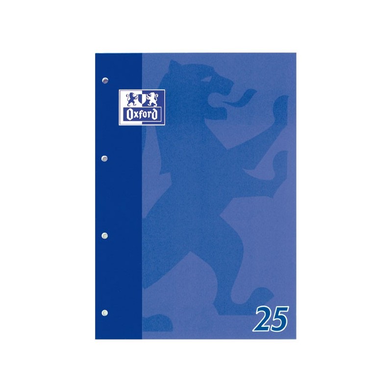 Oxford Schulblock A4 · Lineatur 25 liniert mit Rand · 90 g/m² · 50 Blatt