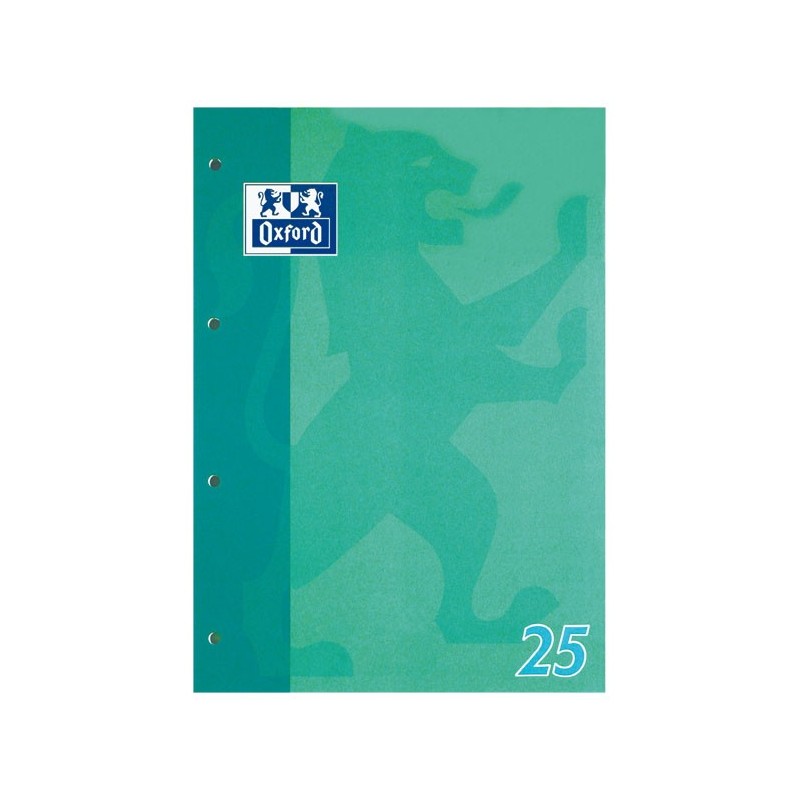 Oxford Schulblock A4 · Lineatur 25 liniert mit Rand · 90 g/m² · 50 Blatt