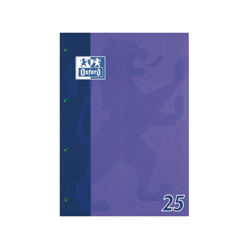 Oxford Schulblock A4 · Lineatur 25 liniert mit Rand · 90 g/m² · 50 Blatt