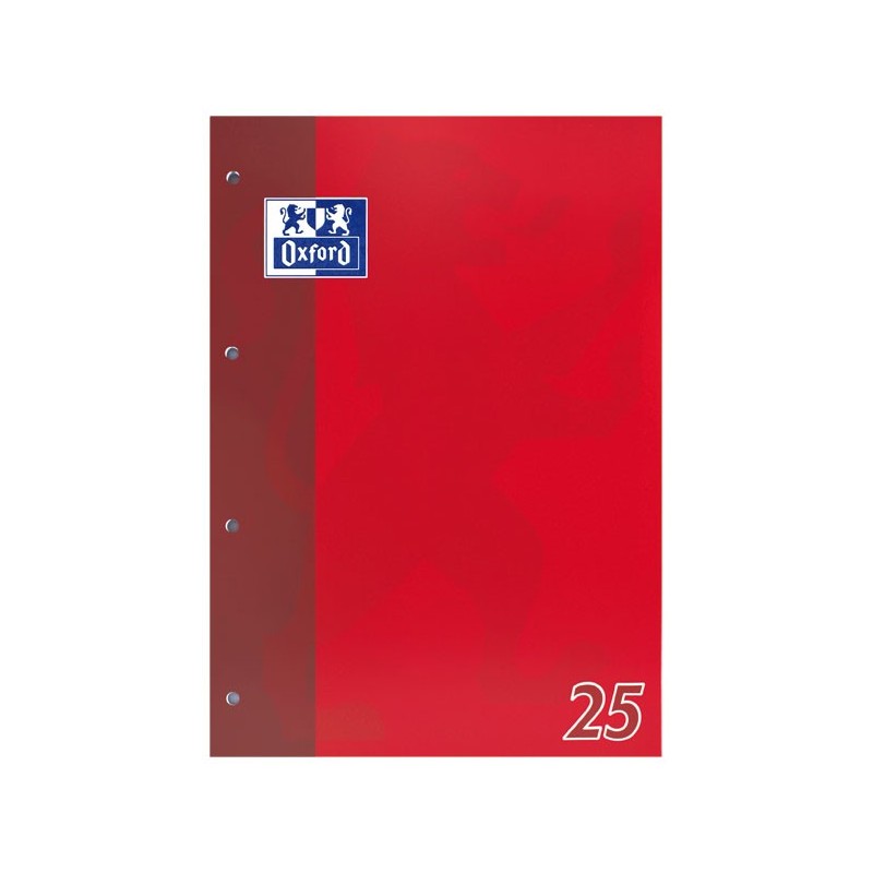 Oxford Schulblock A4 · Lineatur 25 liniert mit Rand · 90 g/m² · 50 Blatt