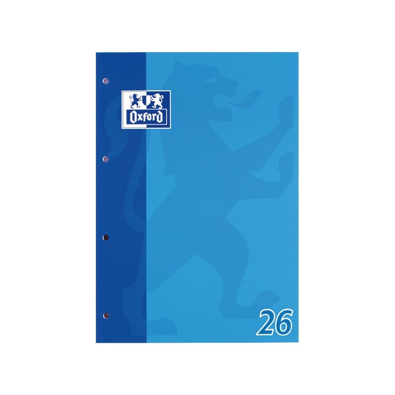 Oxford Schulblock A4 · Lineatur 26 kariert mit Rand · 90 g/m² · 50 Blatt