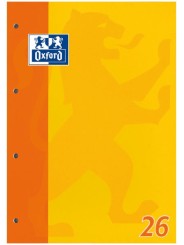 Oxford Schulblock A4 · Lineatur 26 kariert mit Rand · 90 g/m² · 50 Blatt