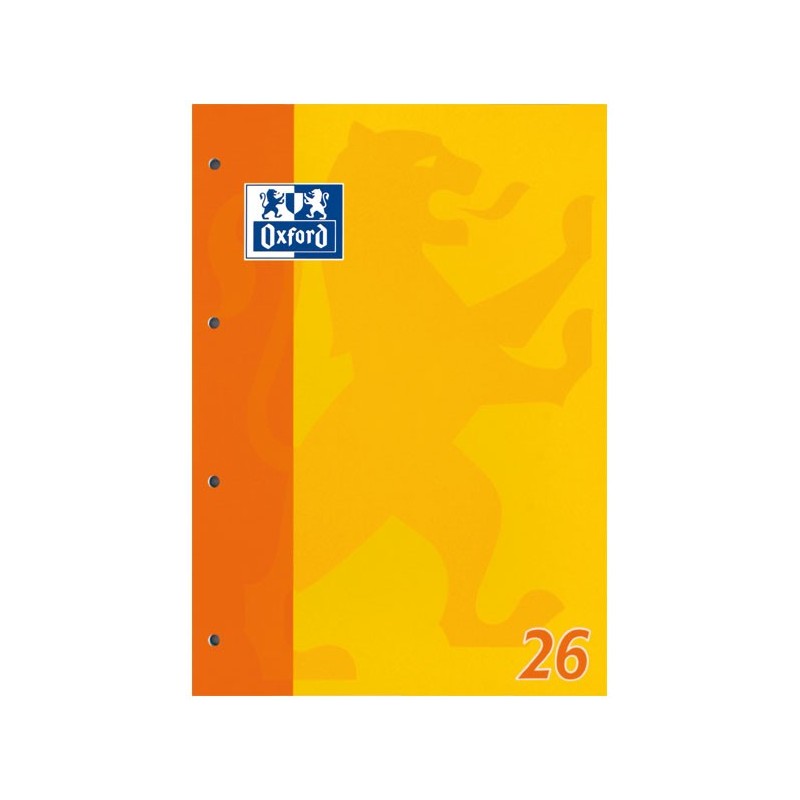 Oxford Schulblock A4 · Lineatur 26 kariert mit Rand · 90 g/m² · 50 Blatt