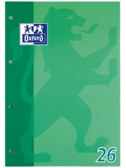 Oxford Schulblock A4 · Lineatur 26 kariert mit Rand · 90 g/m² · 50 Blatt
