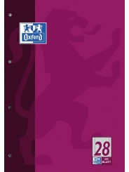 Oxford Schulblock A4 · Lineatur 28 kariert mit Doppelrand · 90 g/m² · 50 Blatt