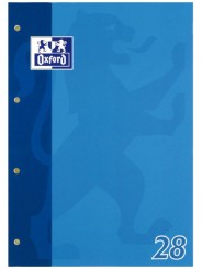 Oxford Schulblock A4 · Lineatur 28 kariert mit Doppelrand · 90 g/m² · 50 Blatt