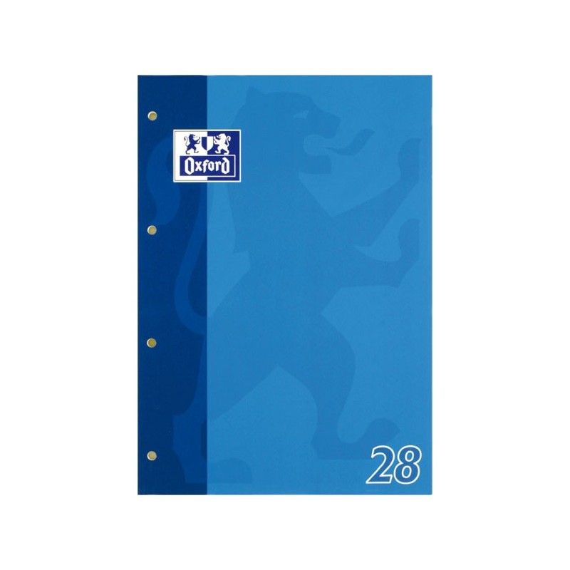 Oxford Schulblock A4 · Lineatur 28 kariert mit Doppelrand · 90 g/m² · 50 Blatt