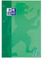 Oxford Schulblock A4 · Lineatur 28 kariert mit Doppelrand · 90 g/m² · 50 Blatt