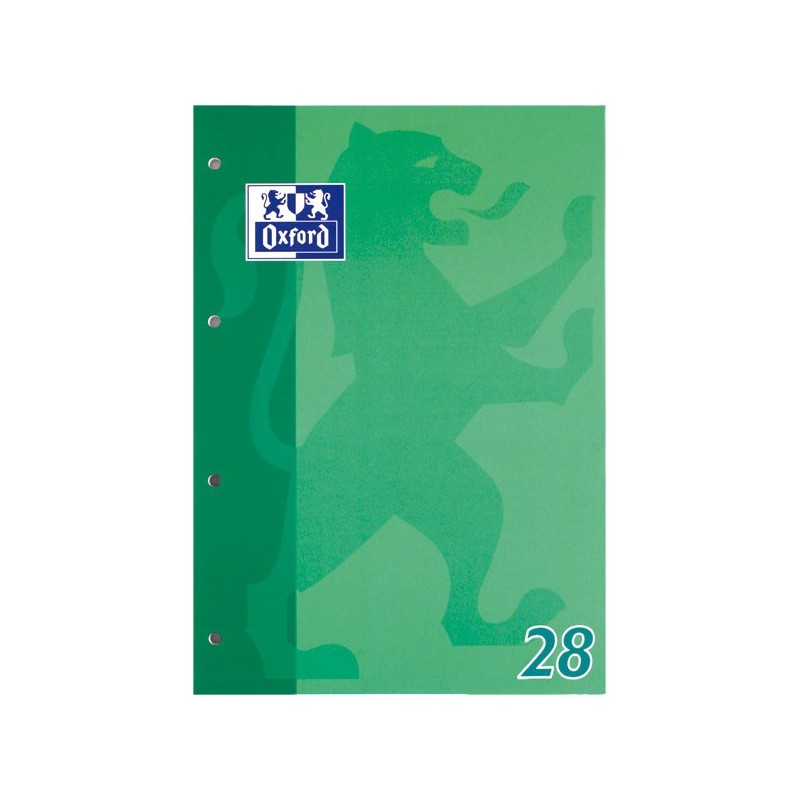 Oxford Schulblock A4 · Lineatur 28 kariert mit Doppelrand · 90 g/m² · 50 Blatt