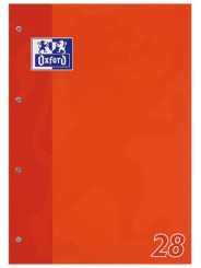 Oxford Schulblock A4 · Lineatur 28 kariert mit Doppelrand · 90 g/m² · 50 Blatt