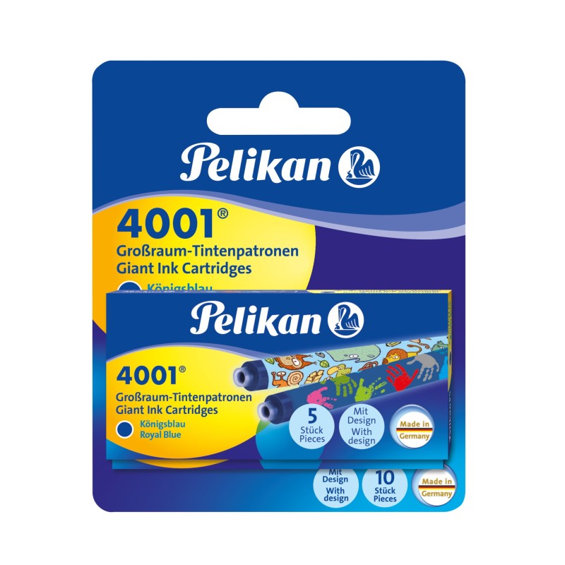 Pelikan Tintenpatrone 4001® GTP/5 · Großraumpatrone · königsblau · Blister mit 2 Etuis à 5 Patronen