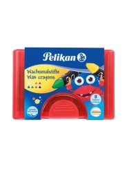 Pelikan Wachsmalstift 665/8 · dreieckig · wasserfest · 8 Farben · Box mit 8 Stück + 1 Schaber