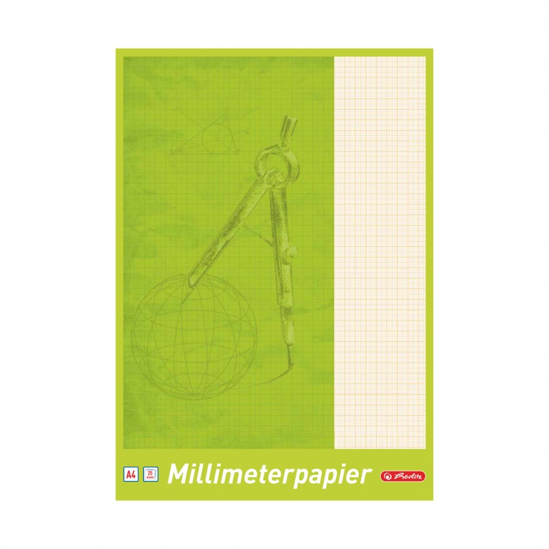 Herlitz Millimeterpapierblock · A4 · 80 g/m² · 25 Blatt