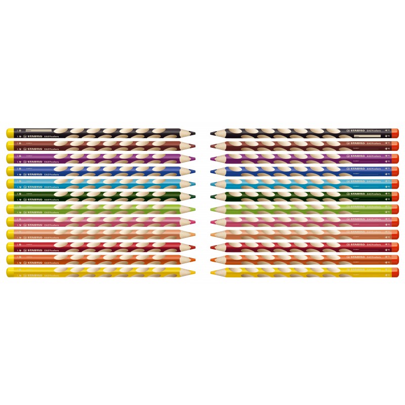 Stabilo® 332/12 Ergonomischer Buntstift EASYcolors Klappetui mit 12 Stiften 
