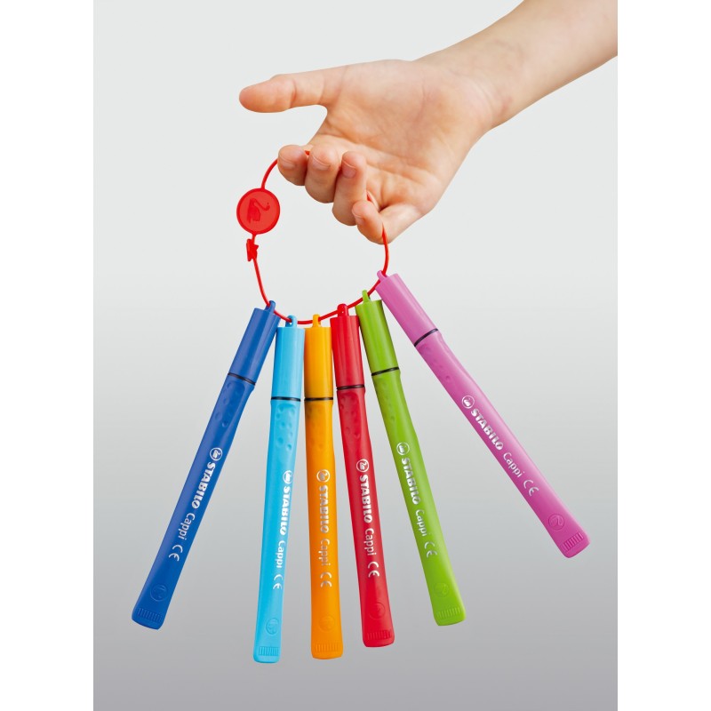 STABILO® Filzstift mit Kappenring STABILO® Cappi® · Kartonetui mit 12 Stiften