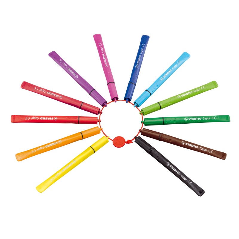 STABILO® Filzstift mit Kappenring STABILO® Cappi® · Kartonetui mit 18 Stiften