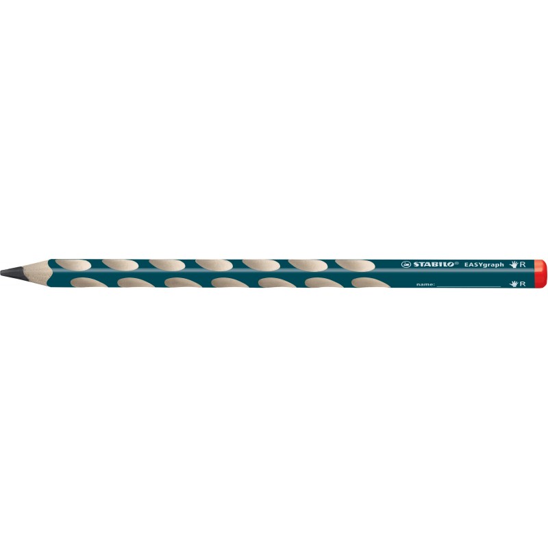 STABILO EASYgraph in blau Ergonomischer Dreikant-Bleistift für Rechtshänder Härtegrad B 2er Pack 