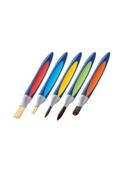 Pelikan Schulpinsel Starter-Set Mit 5 Pinseln · Borstenpinsel Gr. 6+12 · Haarpinsel Gr. 6+10 · Katzenzungenpinsel Gr. 10