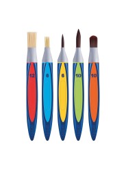 Pelikan Schulpinsel Starter-Set Mit 5 Pinseln · Borstenpinsel Gr. 6+12 · Haarpinsel Gr. 6+10 · Katzenzungenpinsel Gr. 10