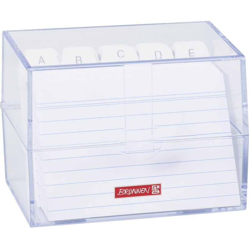 BRUNNEN Karteibox A7 gefüllt transparent