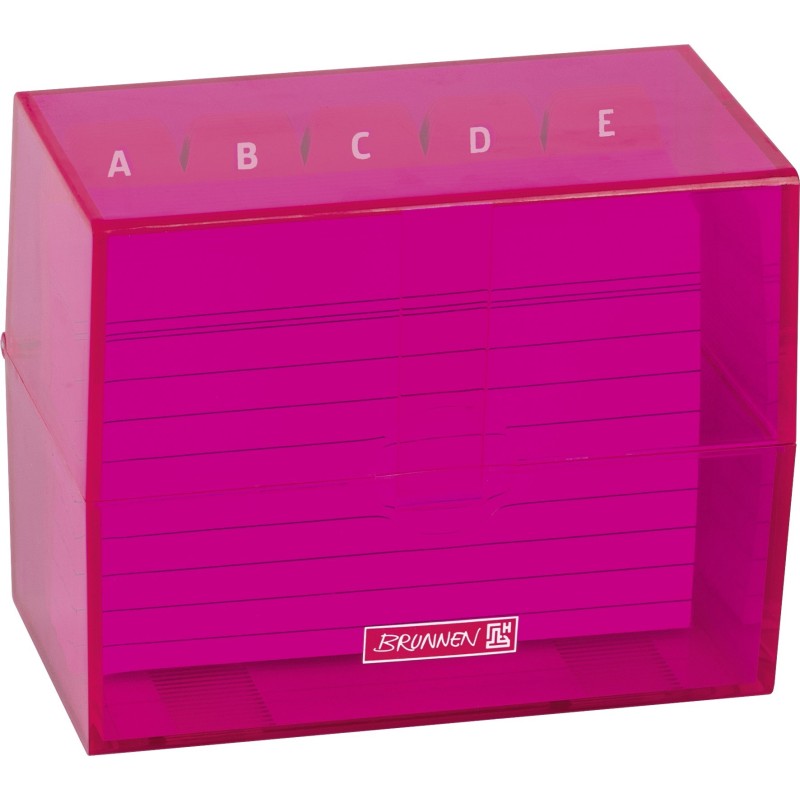 BRUNNEN Karteibox A7 gefüllt pink