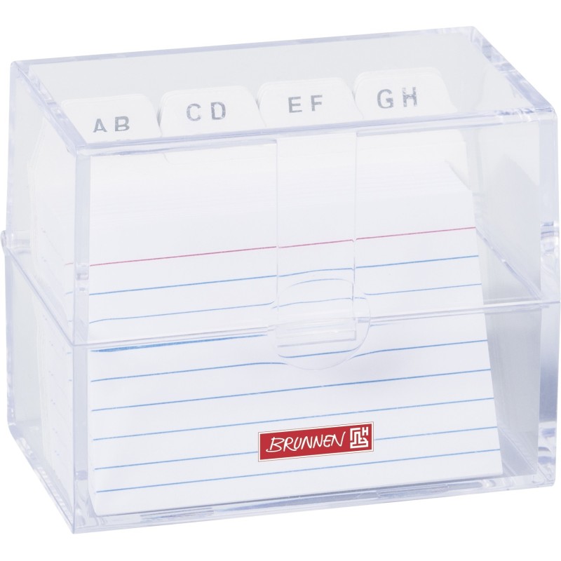 BRUNNEN Karteibox A8 gefüllt transparent