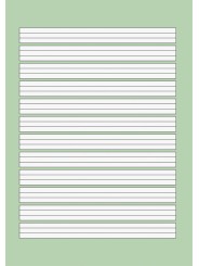 BRUNNEN Schulblock A5 · Lineatur 2 · kopfverleimt · gelocht · 80 g/m² · 50 Blatt - Motiv zufällig