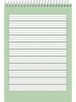 BRUNNEN Schulblock A5 · mit Kopfspirale · Lineatur 1 · 70 g/m² · 40 Blatt - Motiv zufällig