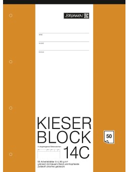 BRUNNEN Kieserblock 14C · unliniert/blanko · 50Bl