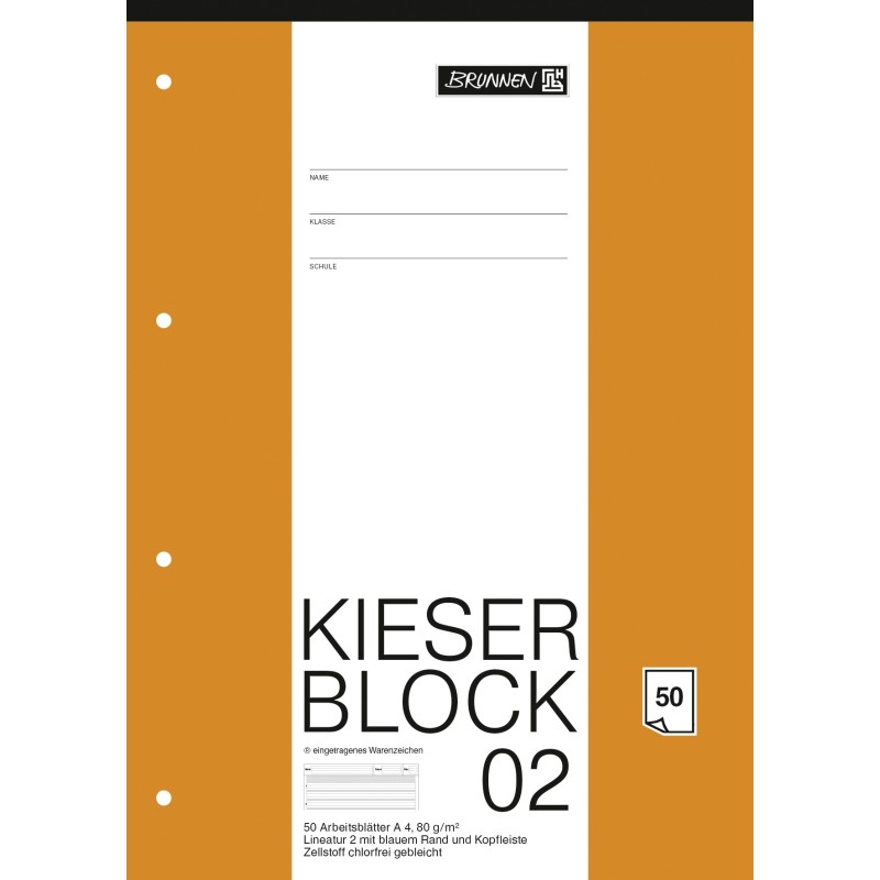 BRUNNEN Kieserblock 02 · (Lin2) · 50Bl