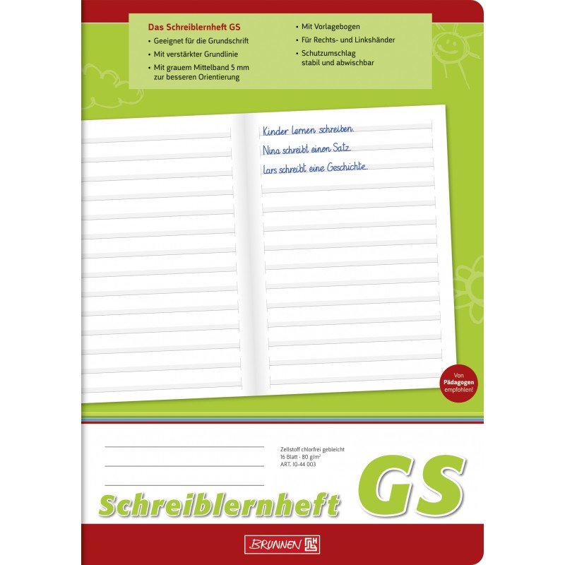 BRUNNEN Schreiblernheft · DIN A4 hoch · Lineatur GS