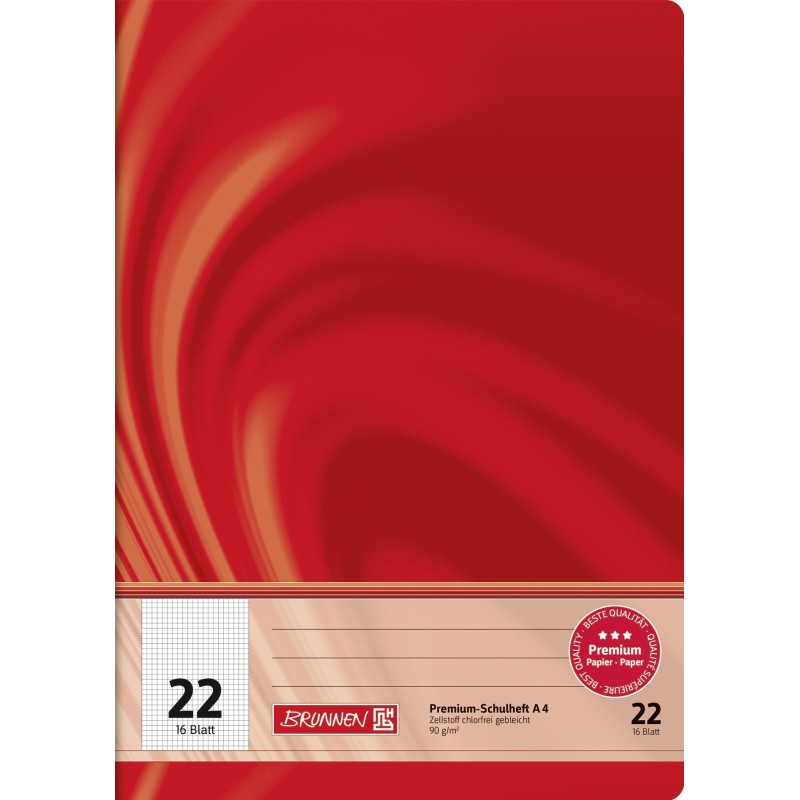 BRUNNEN Schulheft · DIN A4 · Vivendi · Lineatur 22   · 90 g/m² · 16 Blatt