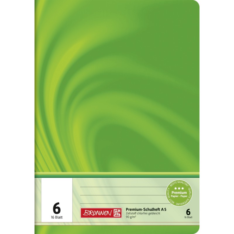 BRUNNEN Schulheft · DIN A5 · Vivendi · Lineatur 6 · 90 g/m² · 16 Blatt