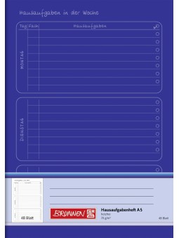 BRUNNEN Hausaufgabenheft · DIN A5 · 48 Blatt