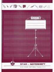 BRUNNEN Notenheft · DIN A4 hoch · Star Lineatur 14 · 8 Blatt
