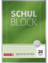 BRUNNEN Schulblock · A4 unlininiert · Lineatur 20 · 50 Blatt Premium